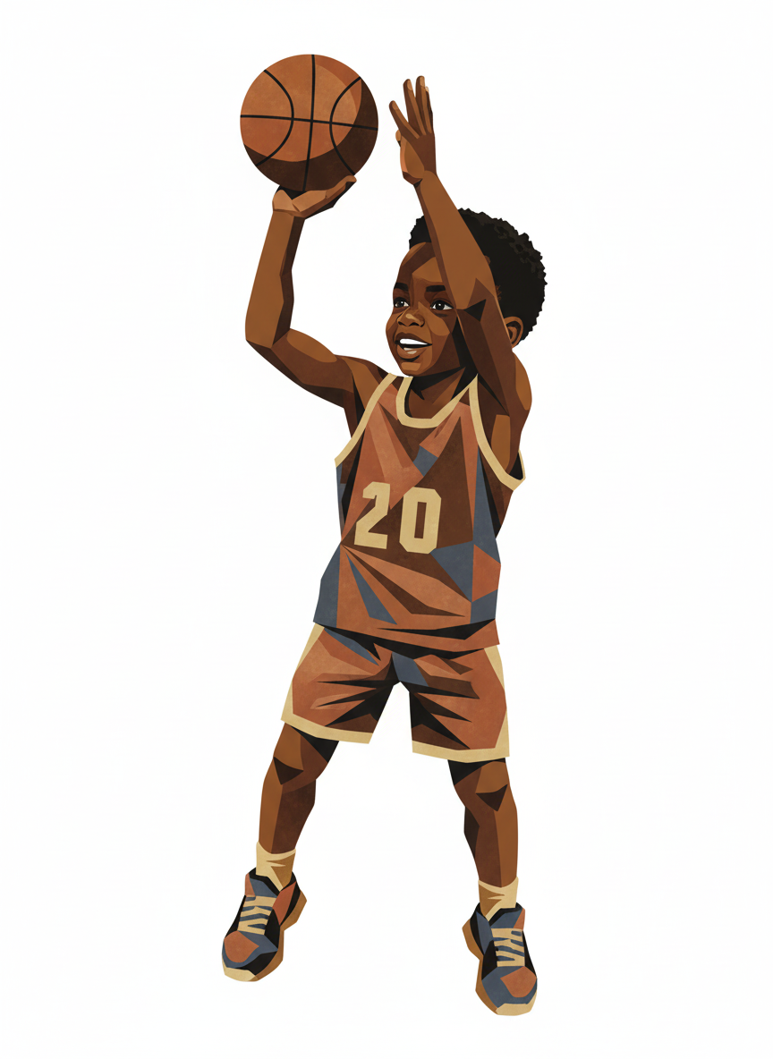 Anthony the Dribbler - Cubist Painting