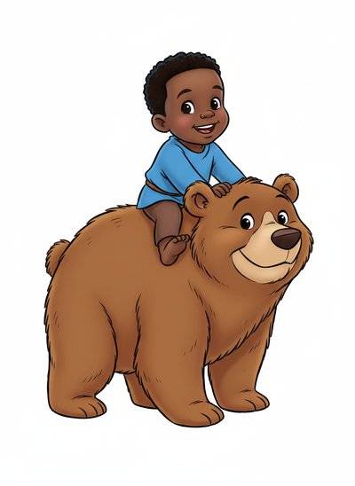 My Baby riding a Bear 🐻 - Golden Age Animation