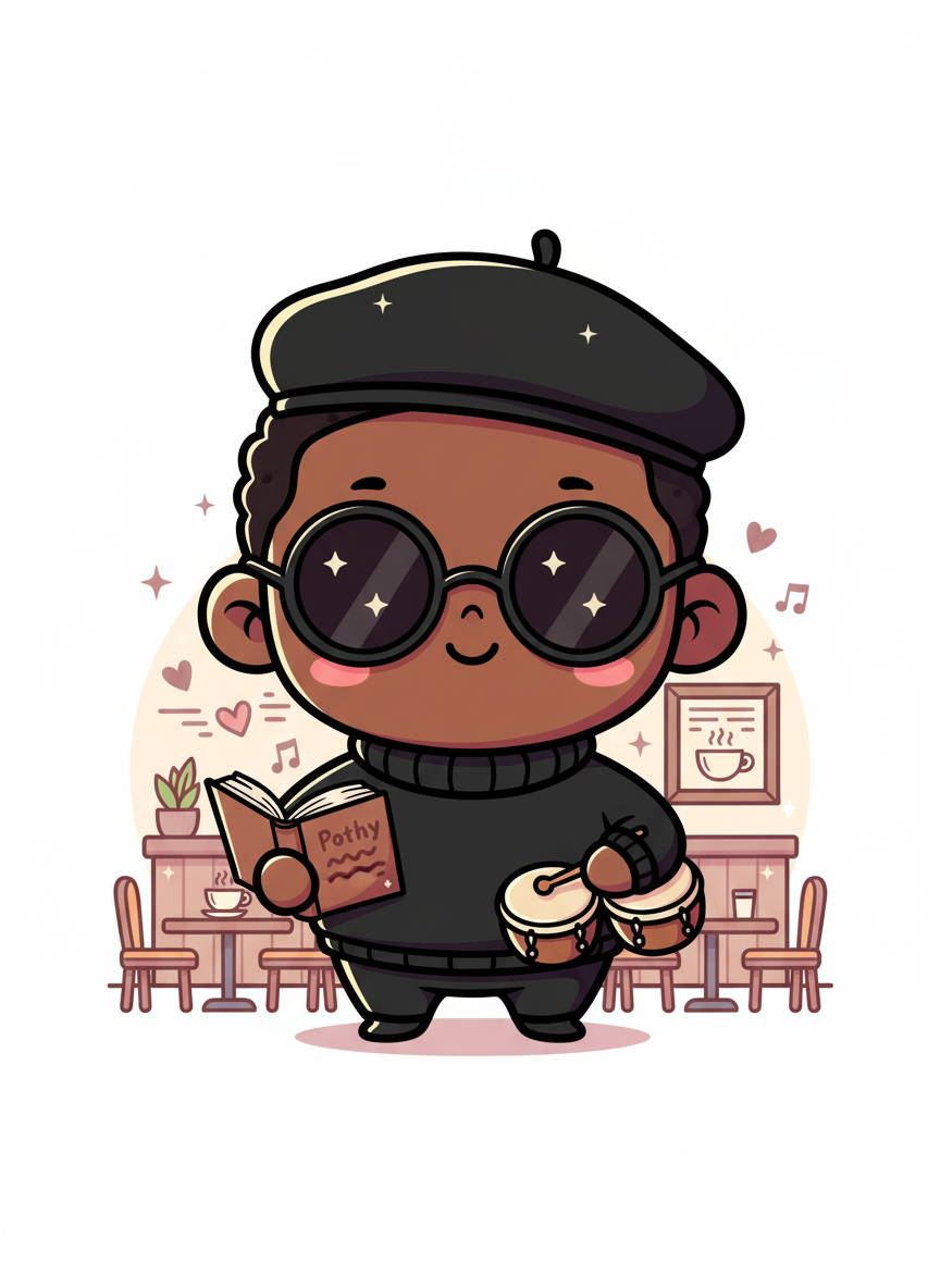 Anthony the Beatnik Poet - Kawaii Cute