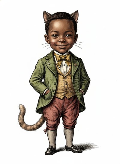 My Baby as a Kitty 🐱 - Victorian Illustration