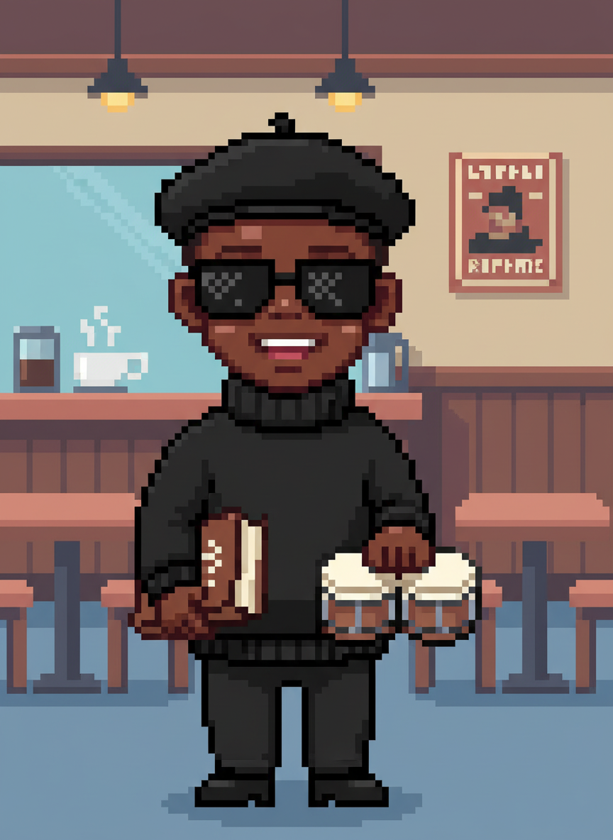 Anthony the Beatnik Poet - Pixel Art
