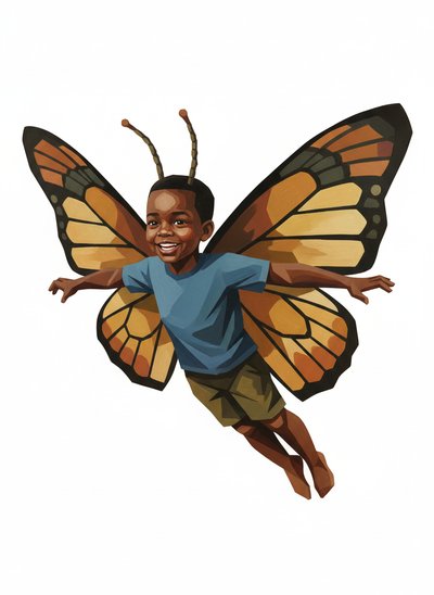 My Little Butterfly Dream - Cubist Painting