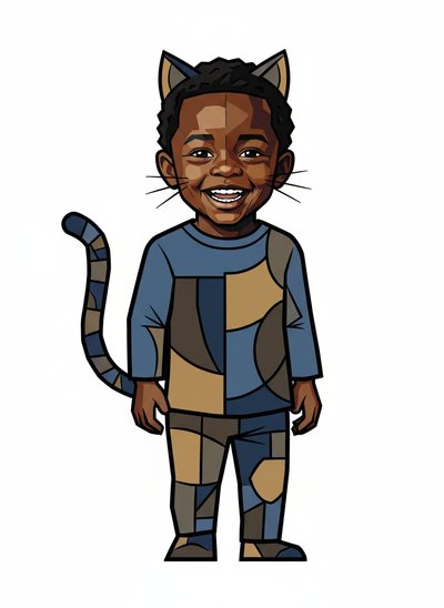 My Baby as a Kitty 🐱 - Cubist Painting