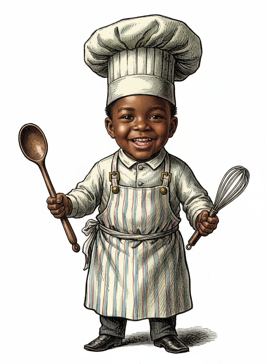 Chef Anthony the Whisker - Victorian Illustration