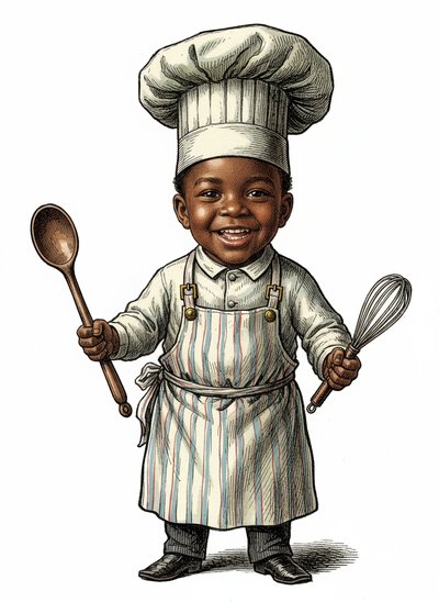 Anthony's Little Chef Adventures 🍳 - Victorian Illustration