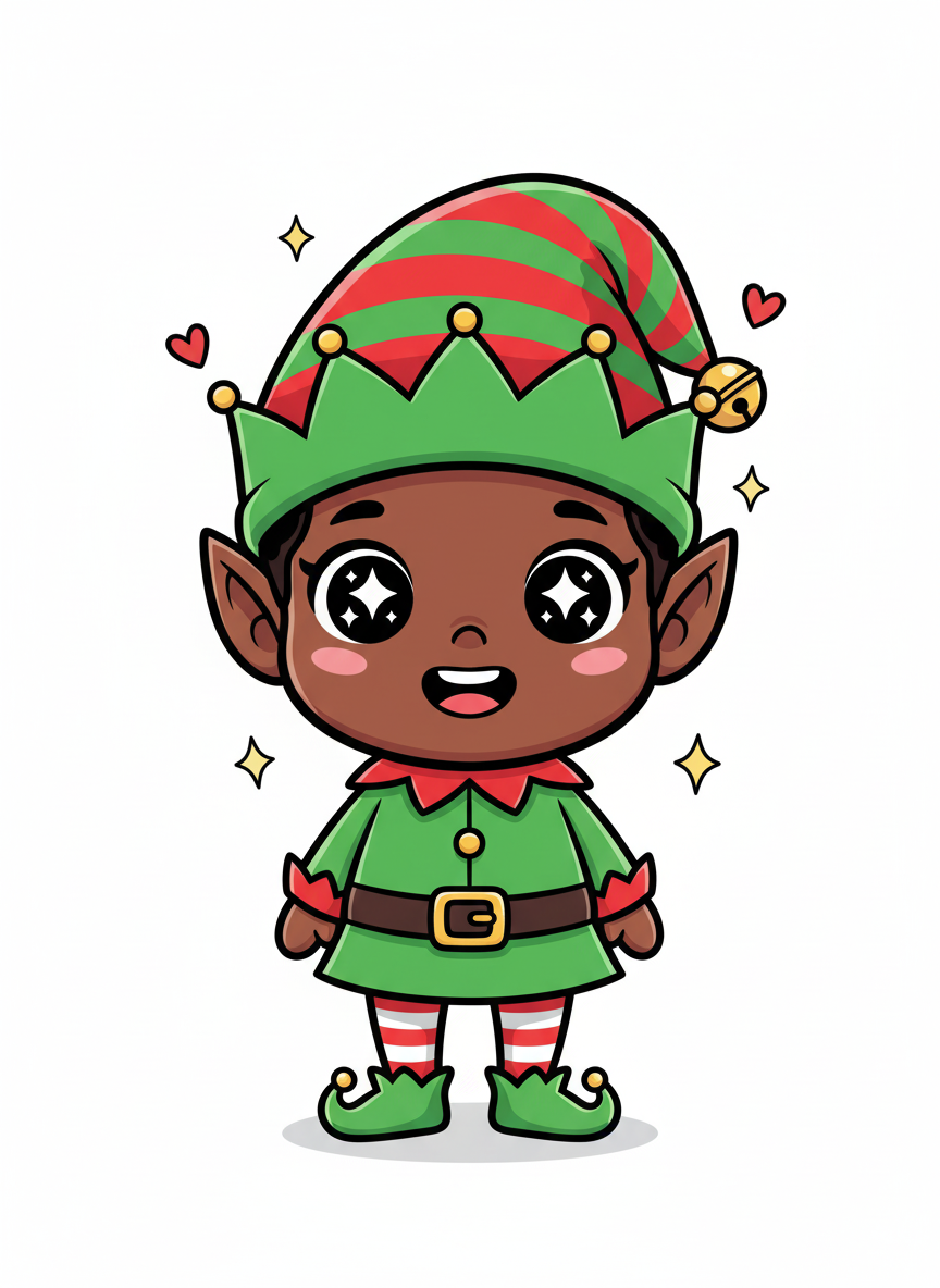 Anthony the Jolly Elf - Kawaii Cute