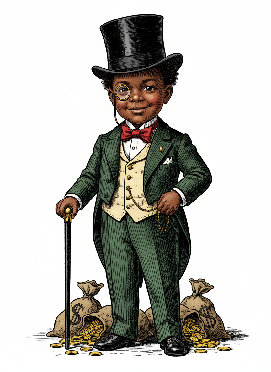 Anthony the Dapper Tycoon - Victorian Illustration