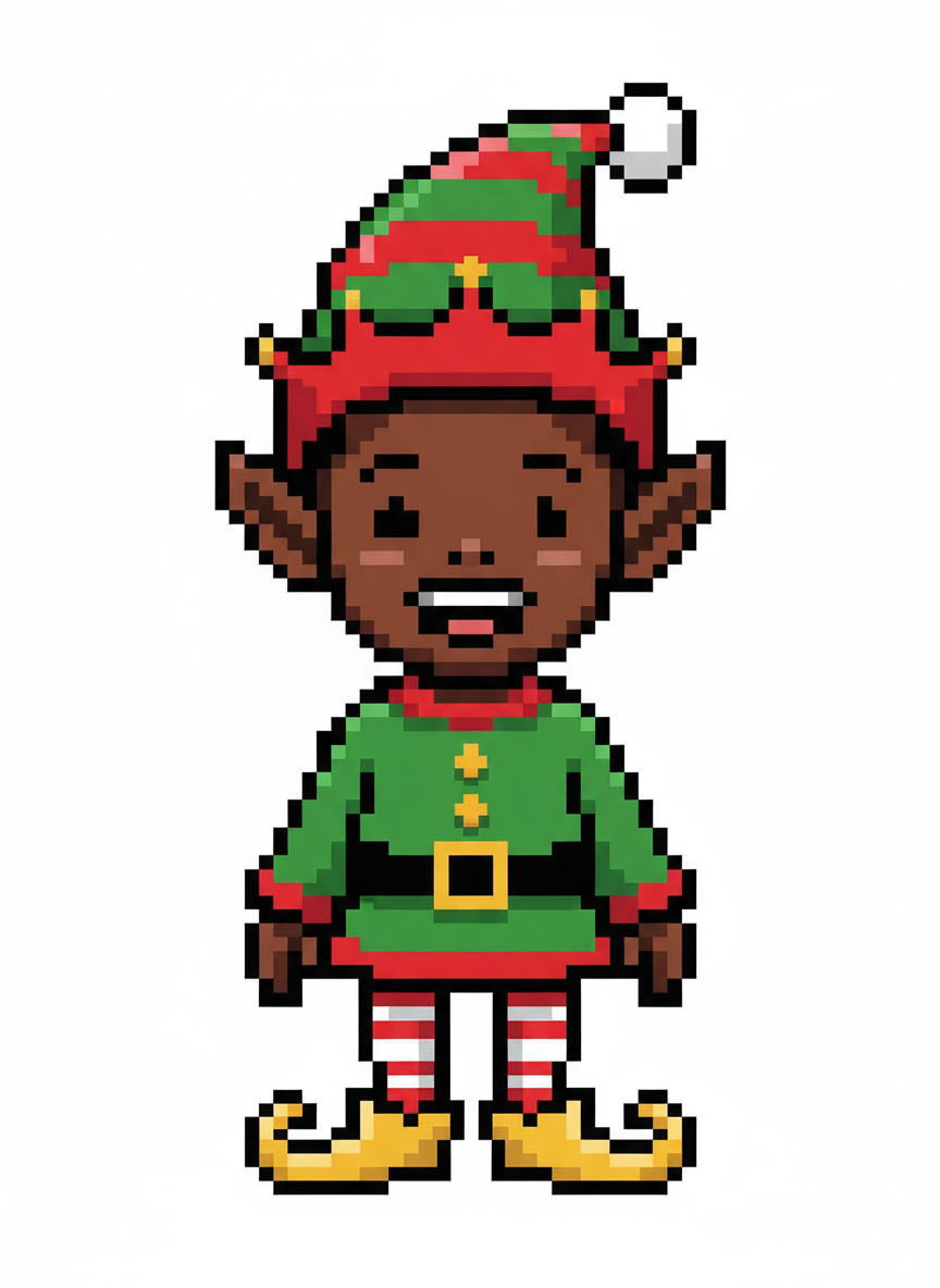 Anthony the Jolly Elf - Pixel Art