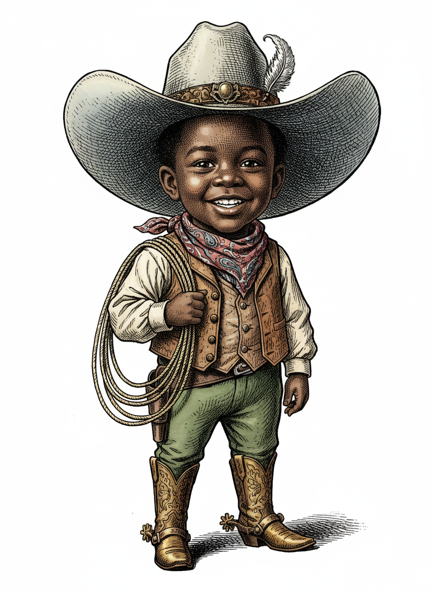 Cowboy Anthony - Victorian Illustration