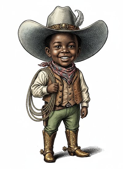 My Little Cowboy Adventure 🤠 - Victorian Illustration