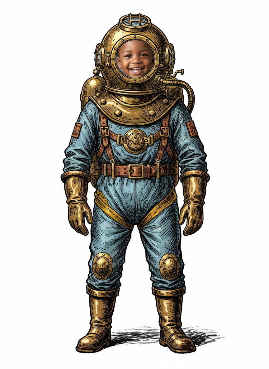 Anthony the Aquanaut - Victorian Illustration