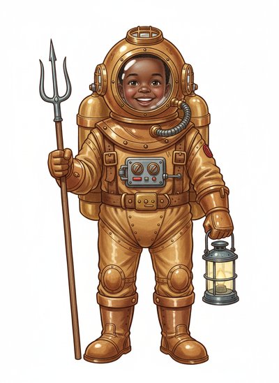 My Baby Diver Adventure 🌊 - Vintage Storybook