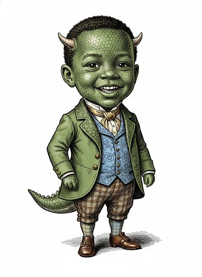 Anthony's Dino Delights 🦕 - Victorian Illustration