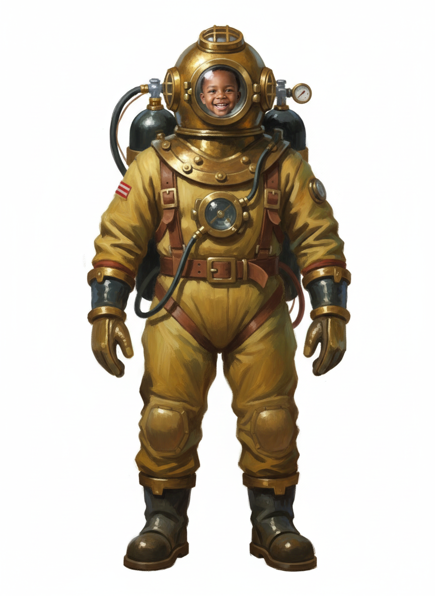 Anthony the Aquanaut - Impressionist Painting