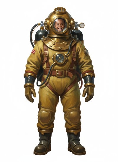 My Baby Diver Adventure 🌊 - Impressionist Painting