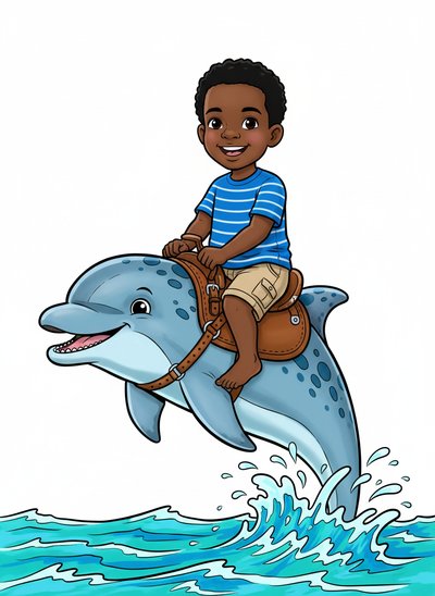 My Baby's Dolphin Adventures 🐬 - Classic Coloring Book