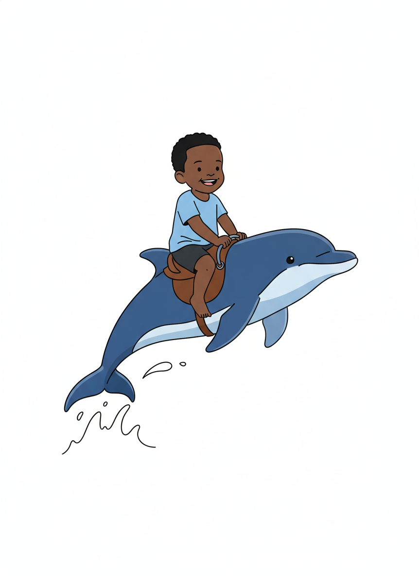 Anthony the Dolphin Rider - Minimalist