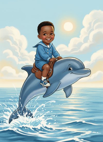 My Baby's Dolphin Adventures 🐬 - Vintage Storybook