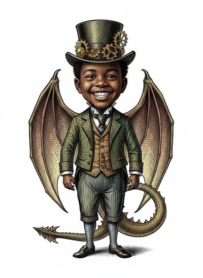 Anthony's Dragon Dreams 🐉 - Victorian Illustration