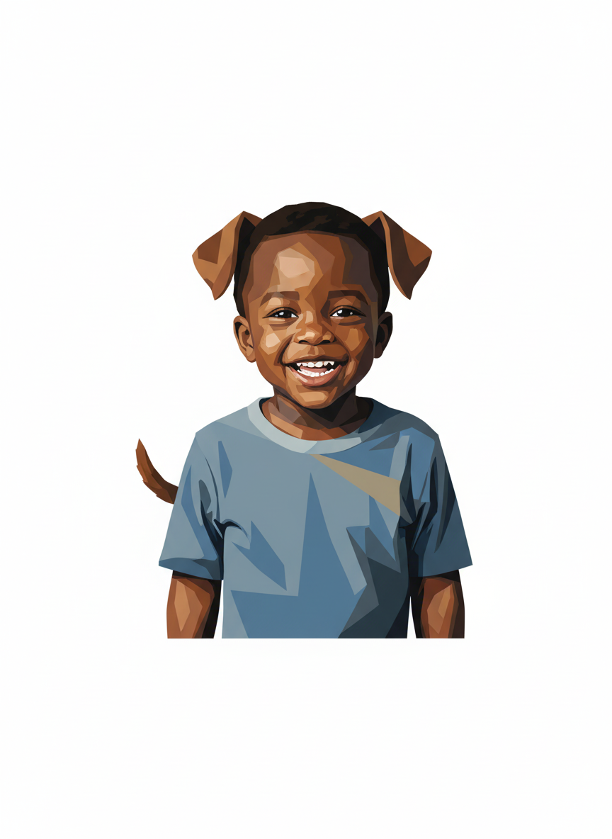 Puppy Anthony - Cubist Painting