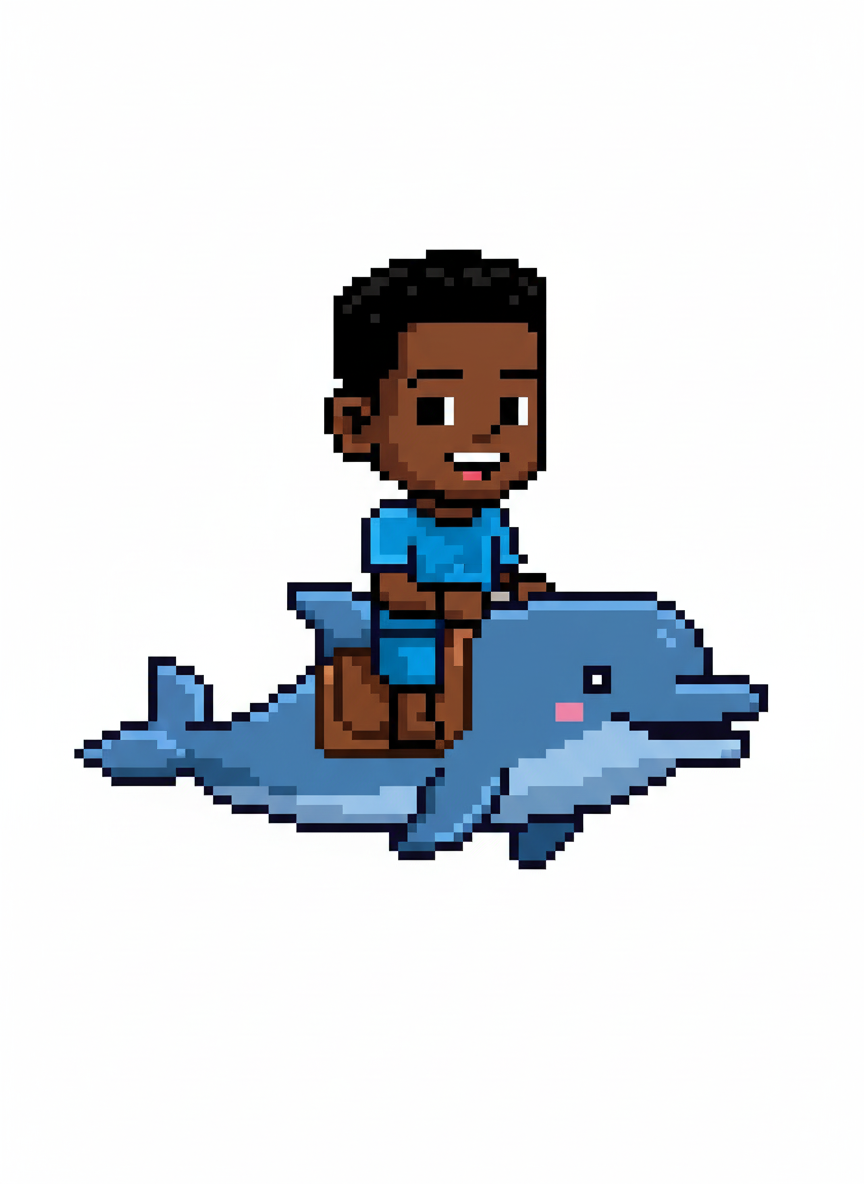 Anthony the Dolphin Rider - Pixel Art