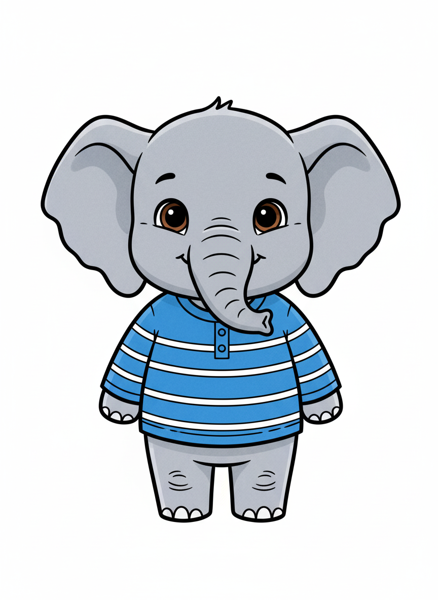 Anthony the Elephantie - Classic Coloring Book