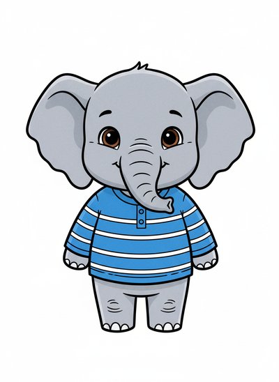 Anthony's Adorable Elephant Adventure 🐘 - Classic Coloring Book