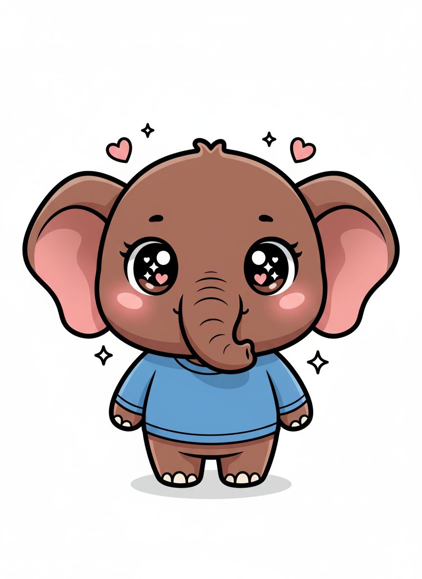 Anthony the Elephantie - Kawaii Cute