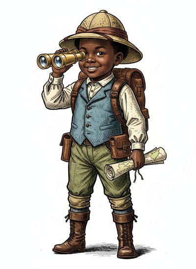 Anthony's Little Explorer Adventures 🌍 - Victorian Illustration