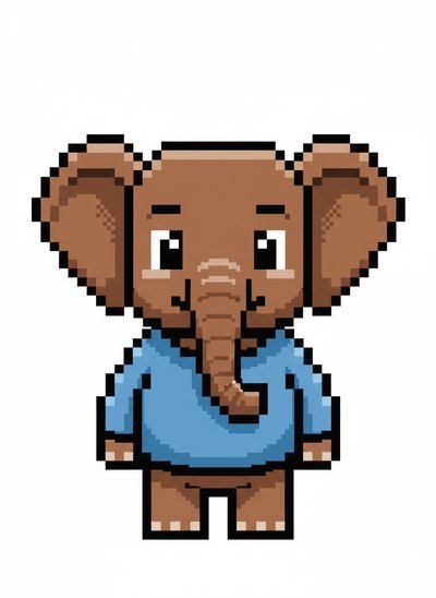 Anthony's Adorable Elephant Adventure 🐘 - Pixel Art