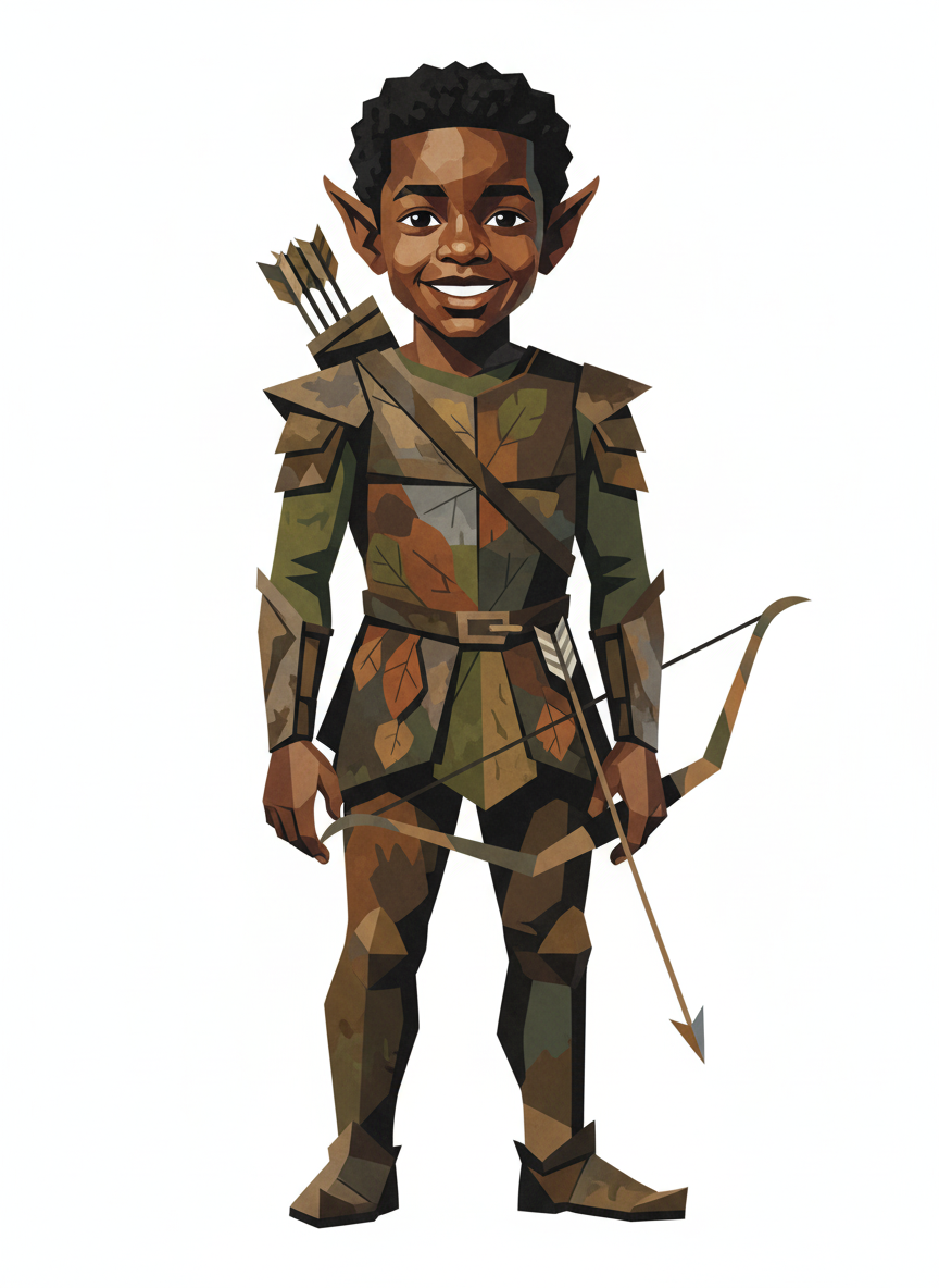 Anthony the Elfling - Cubist Painting