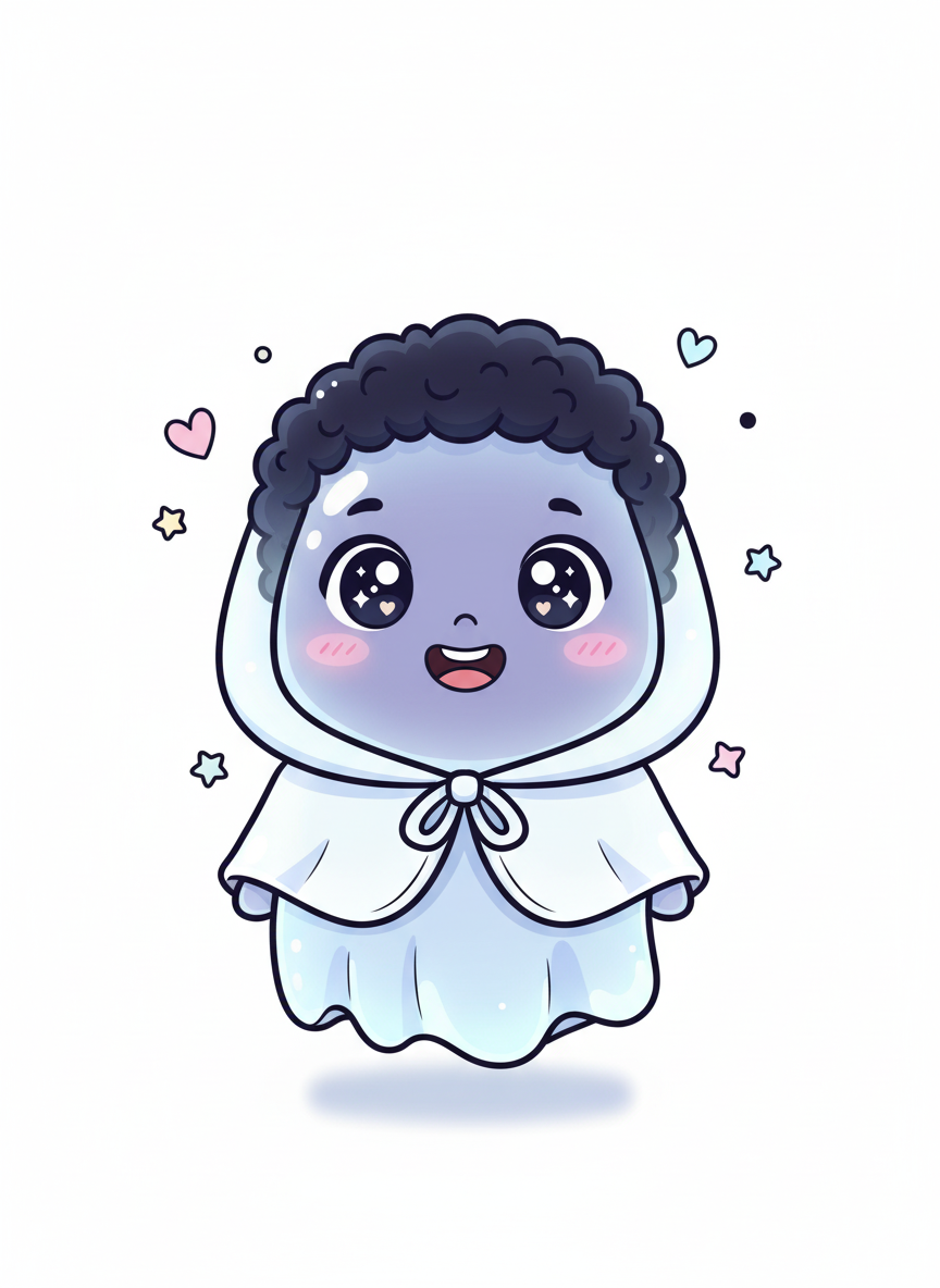 Anthony the Gentle Ghost - Kawaii Cute