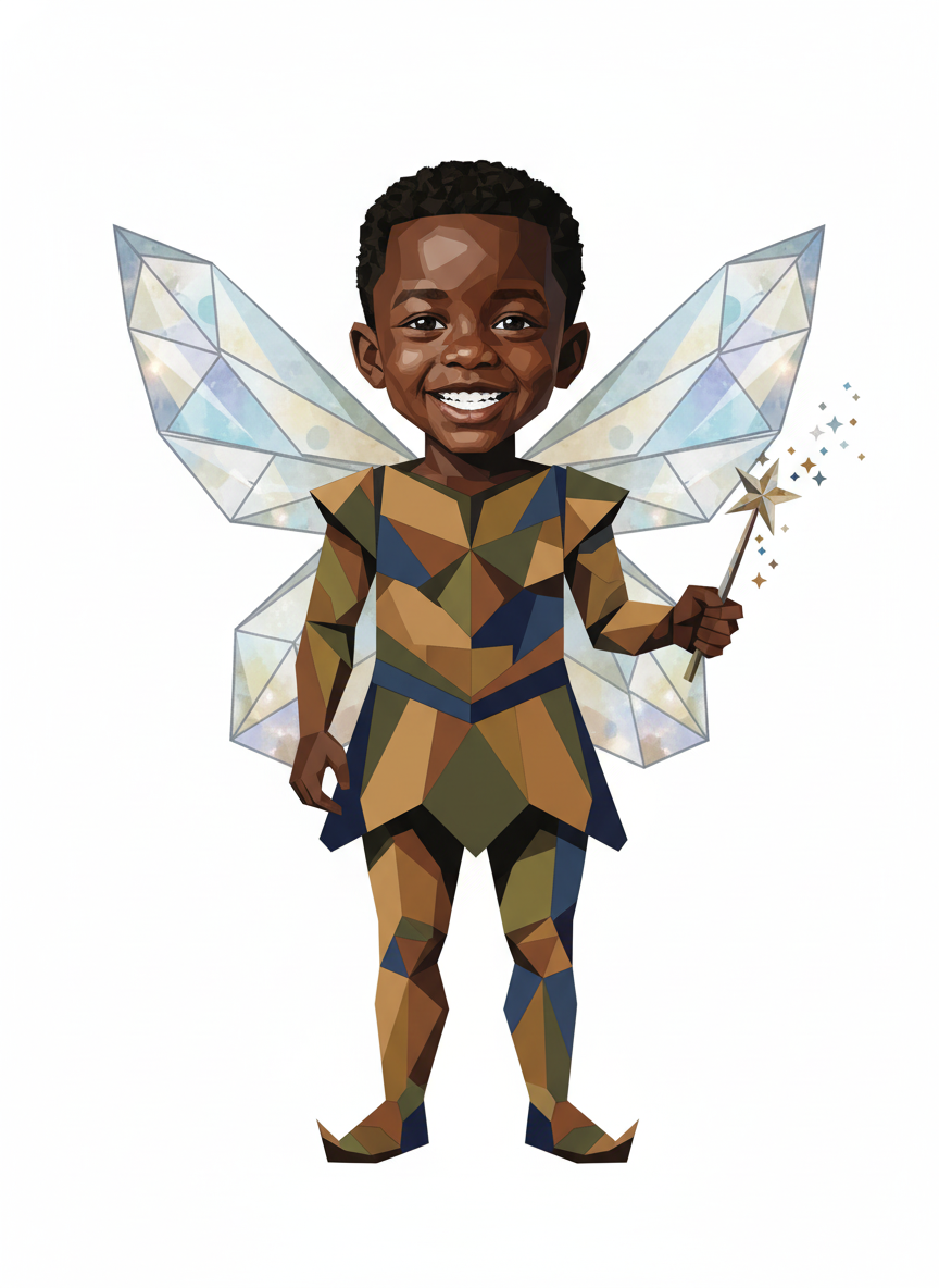 Anthony the Pixie Prince - Cubist Painting