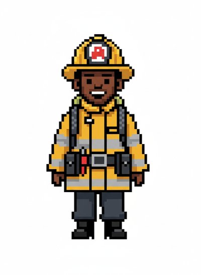 My Baby Firefighter 🚒 - Pixel Art
