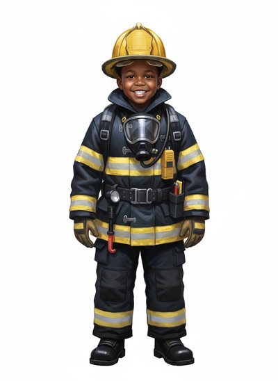 My Baby Firefighter 🚒 - Impressionist Painting