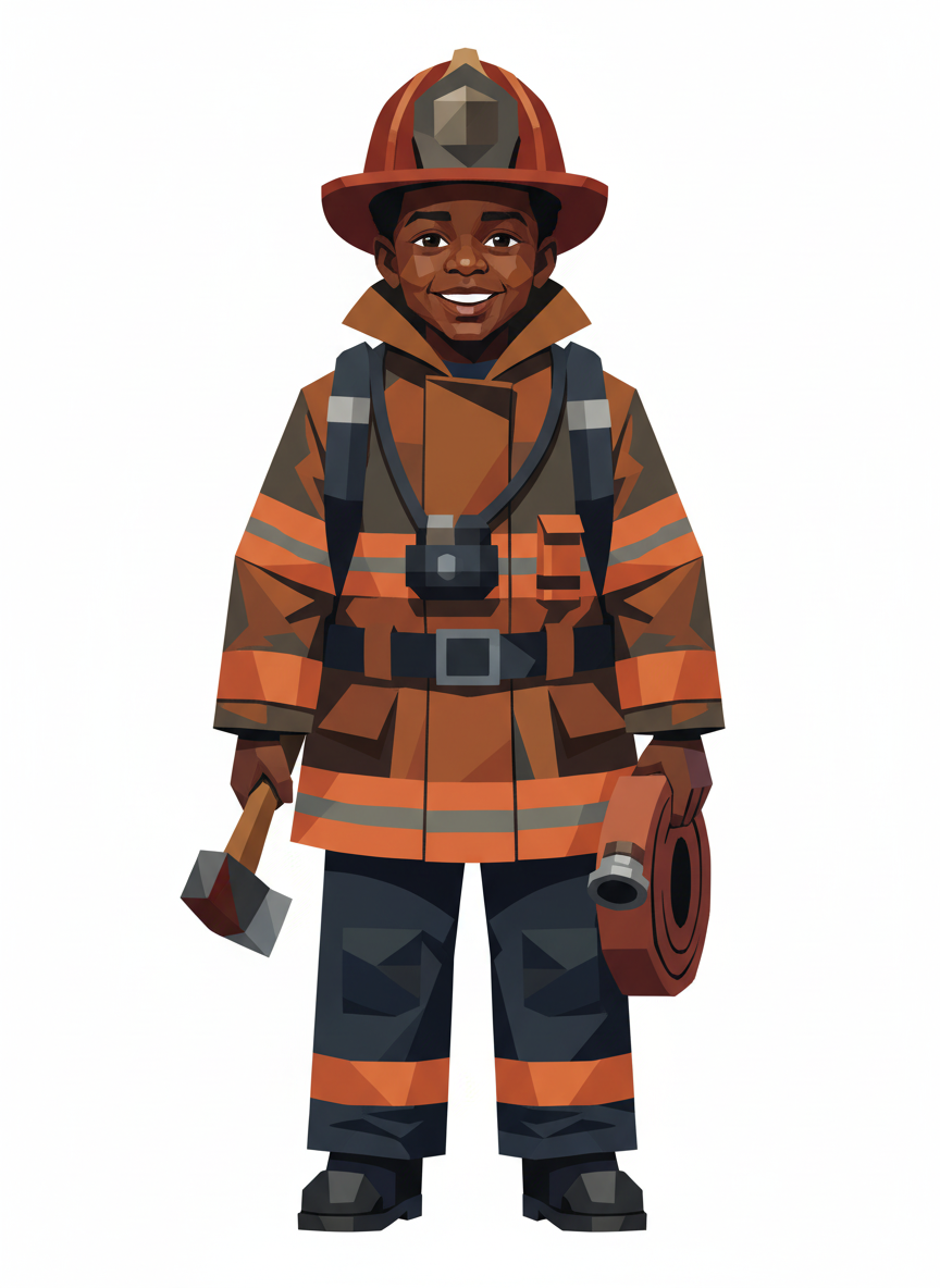 Firefighter Anthony - Cubist Painting