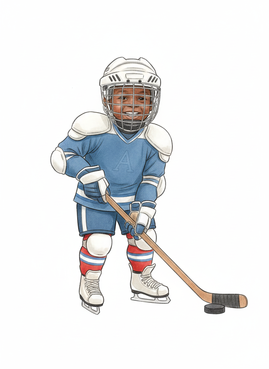 Anthony the Hockey Star - Gentle Pencil