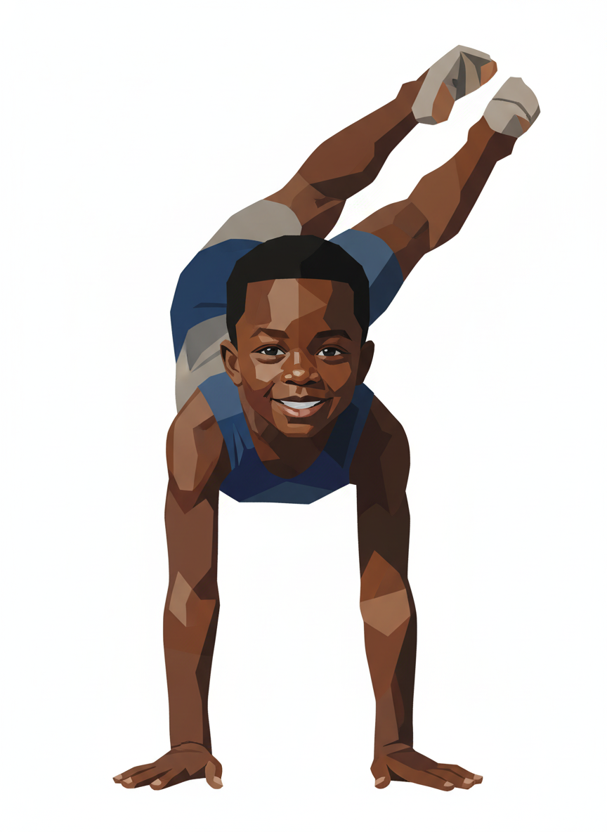 Anthony the Tiny Tumbler - Cubist Painting