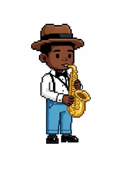 My Baby's Jazz Adventure 🎷 - Pixel Art