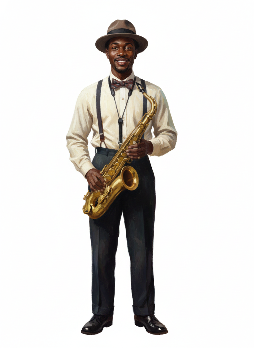 Anthony the Jazz Star - Impressionist Painting