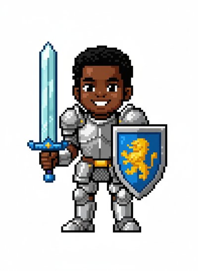 My Baby, the Bold Knight 🛡️ - Pixel Art