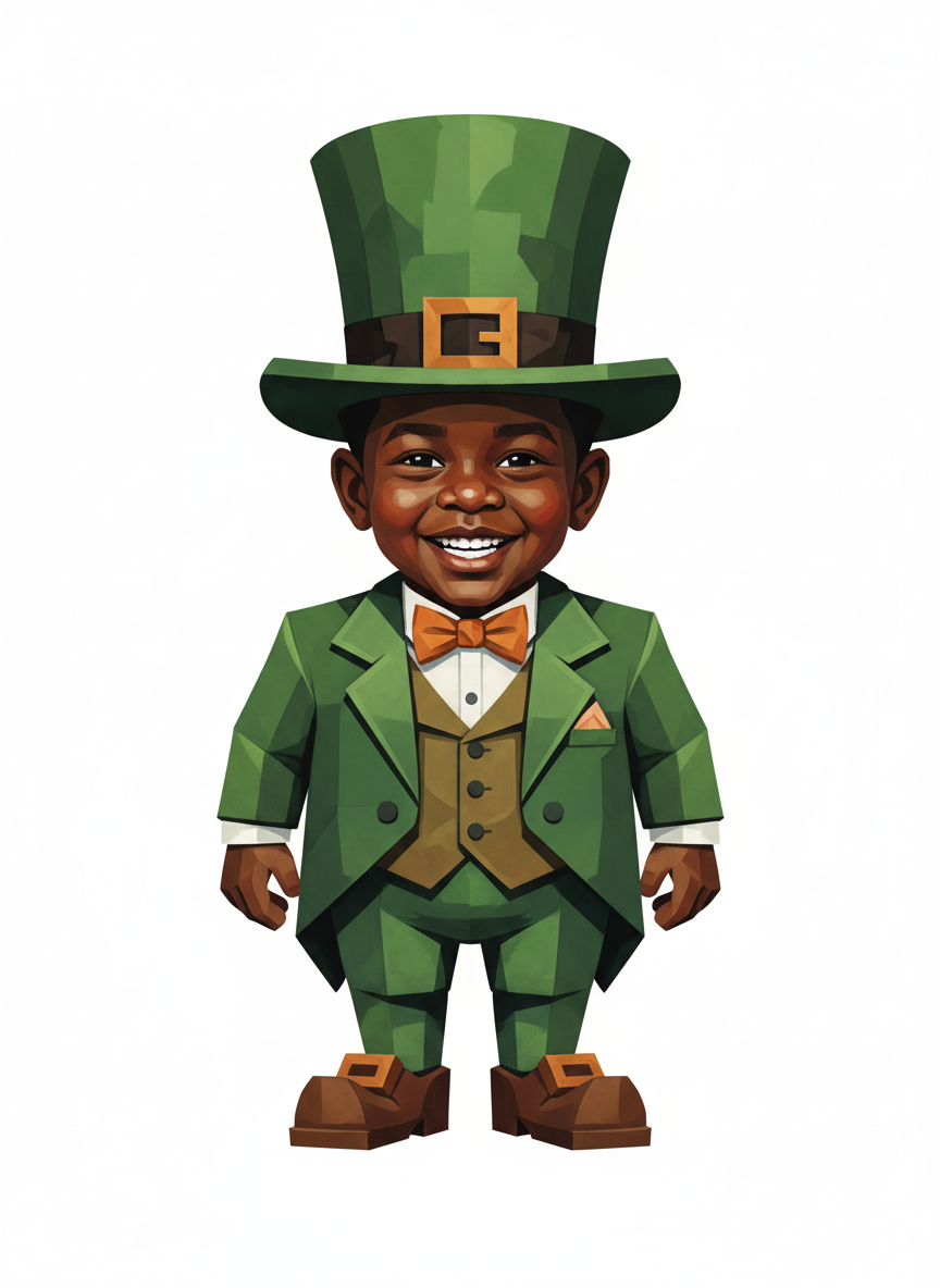 Leprechaun Anthony - Cubist Painting