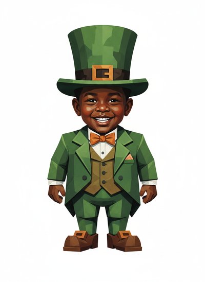 My Baby as a Leprechaun 🌈 - Cubist Painting