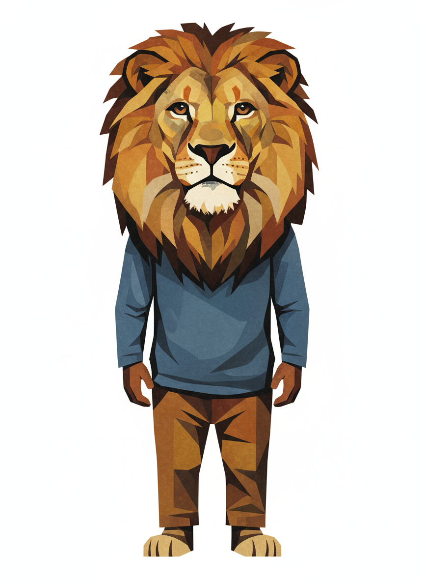 Lion-thony - Cubist Painting