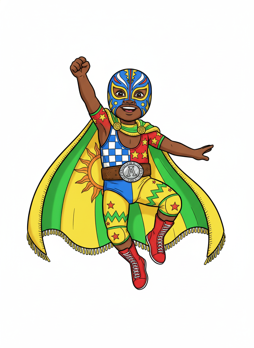 Anthony the Tiny Luchador - Classic Coloring Book