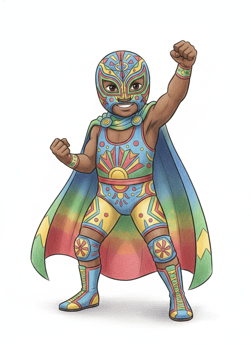 Anthony the Tiny Luchador - Gentle Pencil
