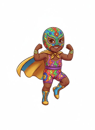 My Baby the Luchador 💪 - Vintage Storybook