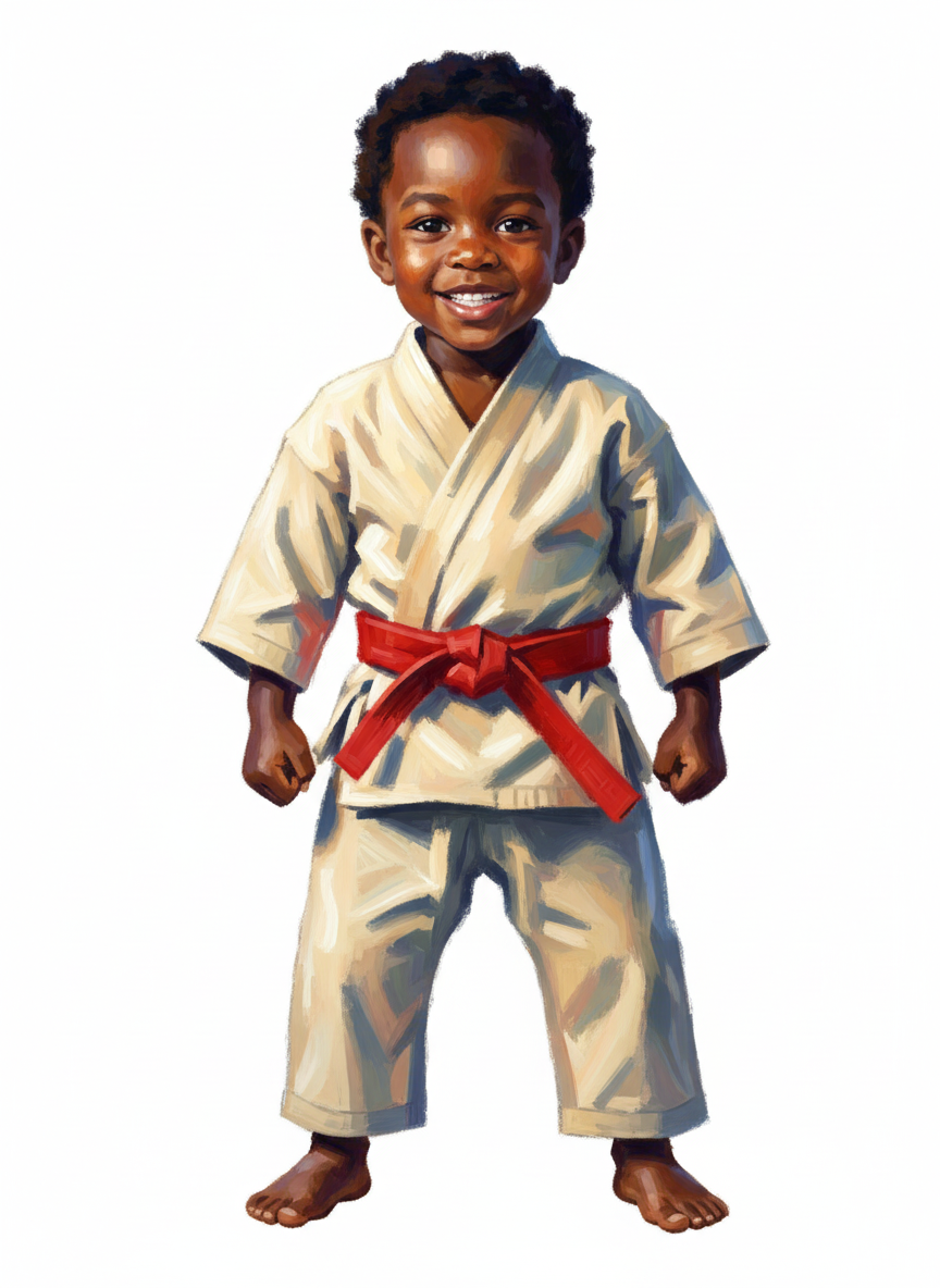 Anthony the Little Ninja - Impressionist Painting