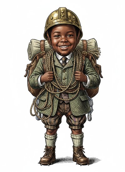 Anthony's Adventure in the Mountains - Victorian Illustration