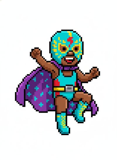 My Baby the Luchador 💪 - Pixel Art
